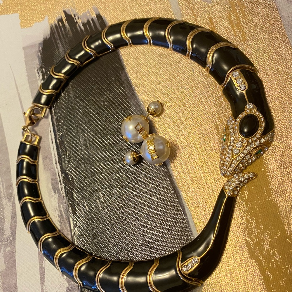 Choker black/Gold Necklace